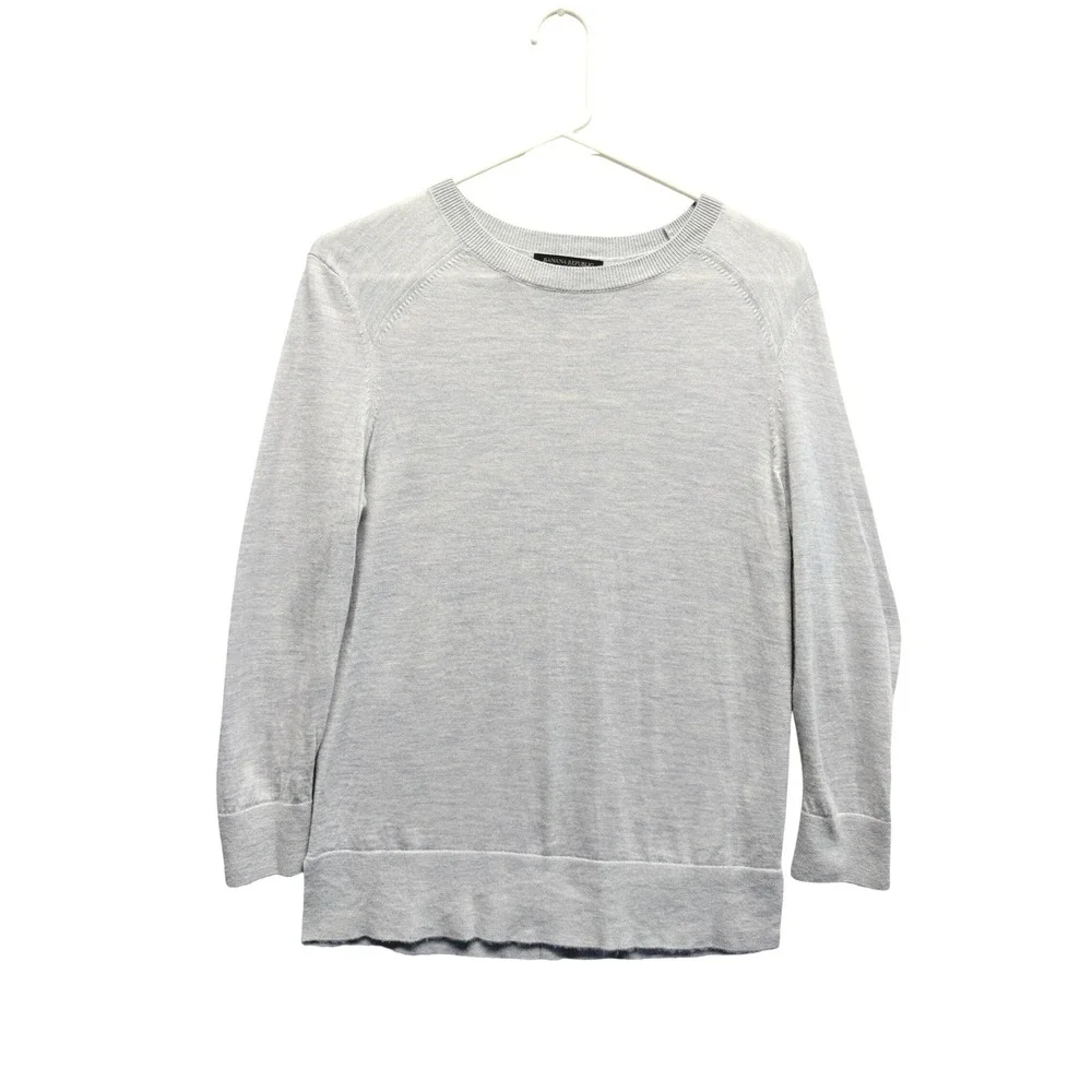 Banana Republic Sweater Extra Fine‎ Merino Wool Small Gray Men